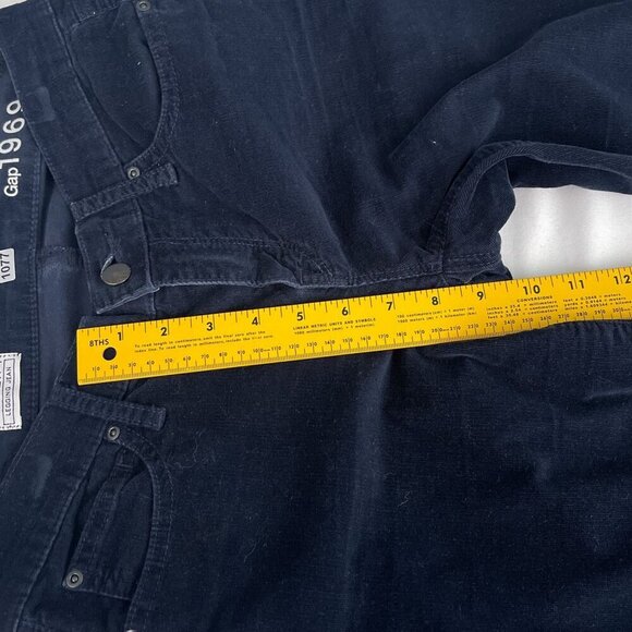 Gap 1969 Skinny Leg Stretch Coduroy Legging Jeans Navy Blue Women 27/4 - Picture 12 of 15